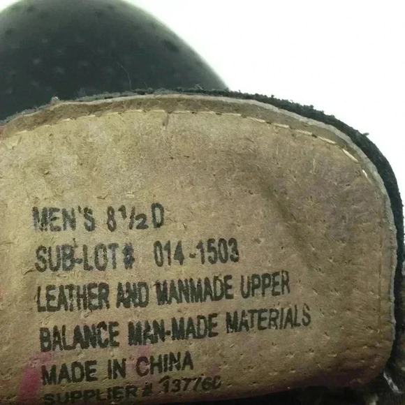 G.H. Bass Men Black Leather 8.5 D Oxford Shoe - Picture 4 of 8